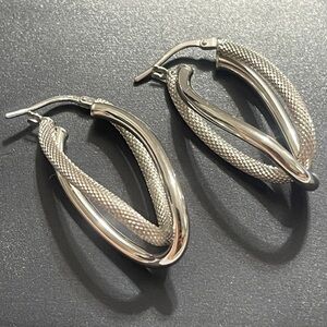 Elegant Silver Hoop Earrings